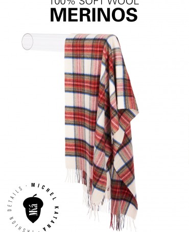 Палантин Унисекс TQ.W220_CHECK/BLANC.RUG